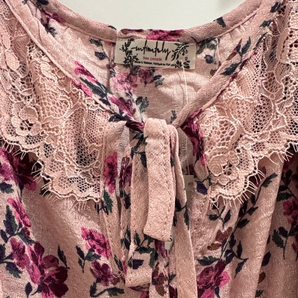 Free People Pink Floral Chemise - Picture 6 of 7